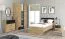 Comodino Brus 19 | Rovere Artisan e nero | 2 cassetti | Maniglie nere | 42 x 42 x 33 cm