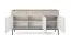 Cassettiera moderna Worthing 67 | 3 cassetti e 3 ante | Cashmere 1,5 m | Gambe nere | 6 scomparti