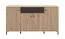 Madia "Kladovo" 03, color rovere Artisan/nero, 3 ante a battente, 1 cassetto, 6 scomparti, bordi in ABS, 170 x 40 x 90 cm