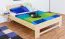 Letto francese faggio massello naturale 110A | Rete a doghe inclusa | 140 x 200 cm | Design moderno
