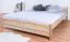 Letto king size "117", faggio massiccio, naturale, incl. rete a doghe - 180 x 200 cm (l x l)