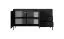 Cassettiera Balta 08 nera | 4 scomparti | 3 cassetti push-to-open | Gambe in metallo | 81 x 153,5 x 39,5 cm