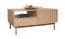 Tavolino bifacciale Acrab 06 con 2 cassetti, 53 x 106 x 64, 2 ante, 2 ante a ribalta, rovere Cremona, compatibile con robot aspirapolvere, frontali scanalati
