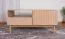 Tavolino bifacciale Acrab 06 con 2 cassetti, 53 x 106 x 64, 2 ante, 2 ante a ribalta, rovere Cremona, compatibile con robot aspirapolvere, frontali scanalati