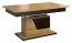 Tavolo da pranzo regolabile in altezza "Belica" 08, rovere naturale / nero, parzialmente massello - 59 - 77 x 130 - 218 x 80 cm (h x l x p)