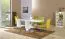 Tavolo da pranzo angolare Daures 08 | Bianco lucido e cromato | 180 x 100 cm | Design moderno