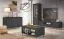 Mobile porta TV "Barbe" 23 | Nero opaco | Maniglie oro | 1 cassetto, 2 ante, 3 scomparti | 51,5 x 177 x 40 cm