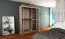 Armadio scorrevole Bisaurin 3 ante con specchio | Rovere Sonoma e wengé | 200 x 150 x 62 cm
