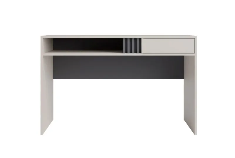 Scrivania "Niel" 09 | Color cashmere | 1 cassetto, 1 ripiano | 76 x 120 x 55 cm | Eleganza compatta