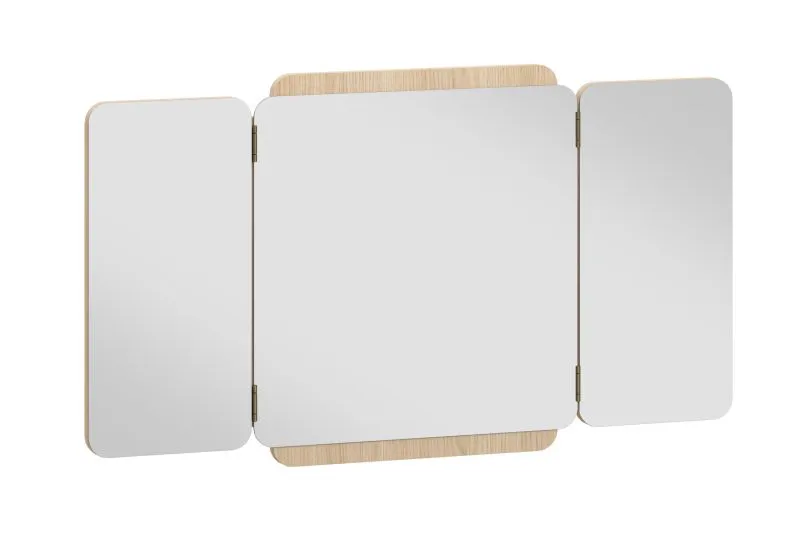 Specchio a battente Aegir 49, colore: rovere, dimensioni: 56 x 99,5 x 4,5 cm, in design scandinavo