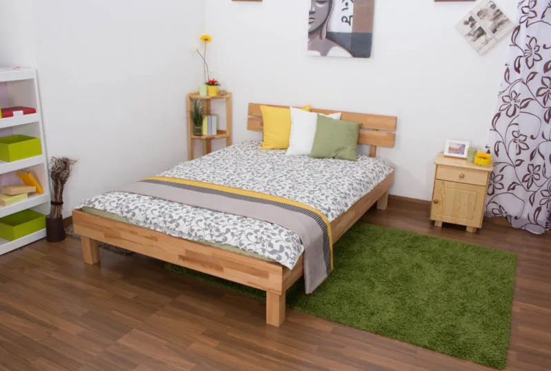 Letto futon in faggio massello oliato | Design moderno | 140 x 200 cm | Wooden Nature 03