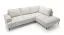 Divano angolare Barlby 02 beige | Penisola destra | Velluto a coste | Molle Nosag | 83 x 275 x 195 cm