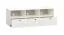 Mobile TV robusto 3 scomparti Aenna 102 | Bianco/Grigio | 3 cassetti, fori per cavi | Maniglie rovere | 51,5 x 151 x 46,5 cm