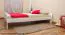 Letto matrimoniale pino massello laccato bianco A11 | Design moderno | Rete a doghe inclusa | 160 x 200 cm