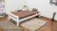 Letto 1 piazza e mezza pino massello laccato bianco A11 | Rete a doghe inclusa | 120 x 200 cm