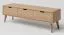 Mobile TV in rovere massiccio naturale Aurornis 55 | 44 x 142 x 40 cm | Design moderno e resistente