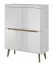 Cassettiera moderna Cathcart 08 | Rovere Riviera e Bianco | 4 ante | 8 scomparti | 134 x 107 x 40 cm