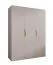 Armadio ad ante battenti "Zainab" 02, color cashmere, maniglie: oro, 3 ante, 2 scomparti, 2 barre appendiabiti, Sistema "Soft-Close", bordi in ABS, 150 x 52 x 202 cm