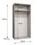 Armadio a battente Korab 115 | Bianco con maniglie oro | 1 metro di larghezza | Soft-Close
