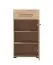 Scarpiera Paduna 04 | Rovere Artisan | 1 anta, 1 cassetto, 3 scomparti | Maniglie e gambe nere | 101,5 x 54,5 x 40 cm