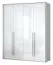 Armadio battente Siumu 23 | LED integrato | Bianco lucido | 226 x 187 x 60 cm