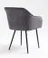 Sedia Maridi 253 grigio scuro | Design moderno | 81 x 57 x 61 cm | Gambe in metallo nero