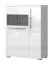 Vetrinetta moderna Garim 16 | Bianco lucido | 123 x 90 x 40 cm | Sistema Soft Close | Illuminazione LED