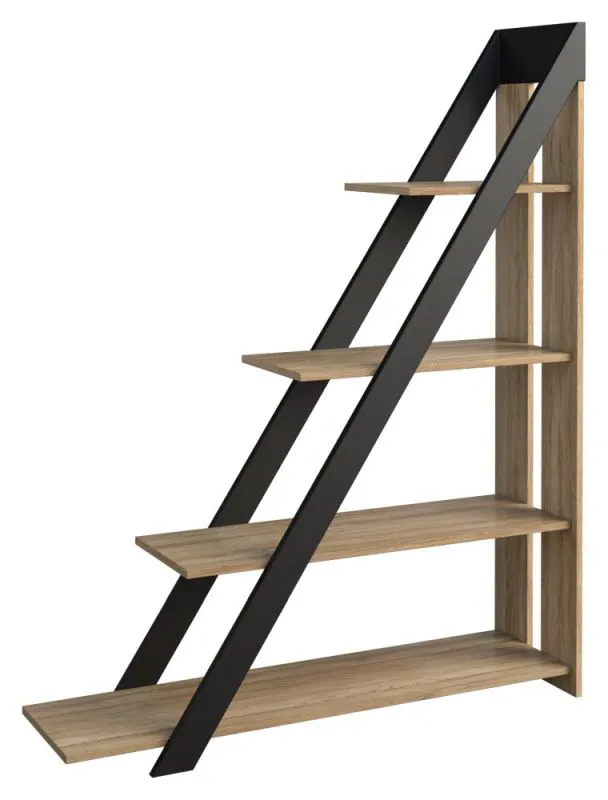Scaffale "Buzet" 15 | Rovere e nero | 153 x 120 x 36 cm | Design moderno e robustezza