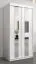 Armadio ad ante scorrevoli "Polos" 01 con specchio, bianco opaco - 200 x 100 x 62 cm (h x l x p)