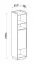 Scaffale "Beringen" 02, color rovere Mavelie/Macadamia, gambe: metallo, 1 anta a battente, 6 scomparti, sistema "push-to-open", 45 x 42 x 195 cm