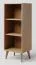Libreria in rovere massiccio naturale Aurornis 22 | 125 x 50 x 40 cm | Design moderno e robusto
