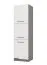 Colonna cucina Pluna 02 | Grigio grafite e bianco lucido | 3 ante, 6 scomparti, ABS | 214,5 x 60 x 57,5 cm