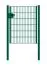 Cancello per recinzione 1 anta, Luce netta: 95 cm, Larghezza totale incl. pali: 107 cm, Stile: verniciato in verde, Altezza: 123 cm