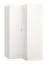 Armadio angolare Aenna 06 | Illuminazione LED integrata | Bianco/Grigio | 202,5 x 108,5 x 111 cm
