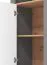 Scaffale stretto Banat 06 | Rovere Artisan e grigio grafite | 1 anta, 5 scomparti | 194,5 x 60,5 x 41 cm