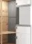 Vetrina Banat 05 | Rovere Artisan e Grigio Grafite | 8 scomparti | 2 ante in vetro | 143 x 103,5 x 41 cm