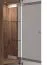 Vetrina alta "Kanjiza" 01 | Rovere Flagstaff, bianco lucido | 2 ante, 10 scomparti | 200,5 x 78,5 x 40 cm