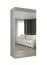 Armadio a battente Korab 115 | Bianco con maniglie oro | 1 metro di larghezza | Soft-Close