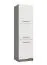 Colonna cucina Pluna 02 | Grigio grafite e bianco lucido | 3 ante, 6 scomparti, ABS | 214,5 x 60 x 57,5 cm