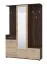 Appendiabiti Cupria 01 rovere Sonoma e scuro | 1 specchio | 5 ganci | 1 cassetto | 10 scomparti | 197,5 x 133,5 x 33 cm