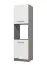 Colonna cucina Pluna 02 | Grigio grafite e bianco lucido | 3 ante, 6 scomparti, ABS | 214,5 x 60 x 57,5 cm