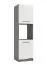 Colonna cucina Pluna 02 | Grigio grafite e bianco lucido | 3 ante, 6 scomparti, ABS | 214,5 x 60 x 57,5 cm