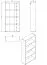Scaffale Knide 08 | Rovere Sonoma elegante | 4 scomparti spaziosi | 142 x 70 x 24,5 cm