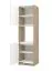 Mobile alto da cucina "Mionica" 03 | Grigio rovere e sabbia | 3 ante | 214,5 x 60 x 57,5 cm