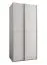 Armadio ad ante scorrevoli "Tampa", bianco, 2 ante scorrevoli, 6 scomparti, 2 barre appendiabiti, Sistema "Soft-Close", bordi in ABS, 245,5 x 100 x 64 cm