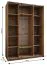 Armadio ad ante scorrevoli "Tampa", nero, 2 ante scorrevoli, 11 scomparti, 2 barre appendiabiti, Sistema "Soft-Close", bordi in ABS, 245,5 x 170 x 64 cm