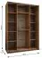 Armadio / Armadio con ante scorrevoli | 245,5 x 180 x 64 cm | Chiusura ammortizzata | Specchio | 2 aste appendiabiti | 11 scomparti | Colore: rovere Artisan | 2 ante scorrevoli
