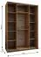 Armadio ad ante scorrevoli "Tampa", bianco, 2 ante scorrevoli, 11 scomparti, 2 barre appendiabiti, 1 specchio, Sistema "Soft-Close", 245,5 x 180 x 64 cm