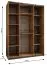 Armadio ad ante scorrevoli "Tampa", 2 ante scorrevoli, 11 scomparti, 2 barre appendiabiti, 1 specchio, Sistema "Soft-Close", 245,5 x 160 x 64 cm