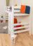 Letto a soppalco "Easy Premium Line" K22/n in faggio massello bianco - 90 x 200 cm